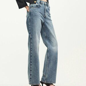 FRAME The Slouchy Straight Jean in Divine Size 27